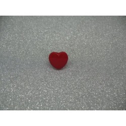 Bouton cœur rouge 12mm