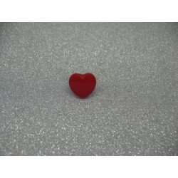 Bouton cœur rouge 12mm