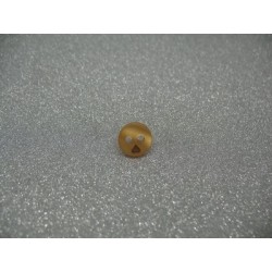 Bouton smile coeur nacré orange 10mm