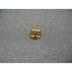Bouton smile coeur nacré orange 13mm