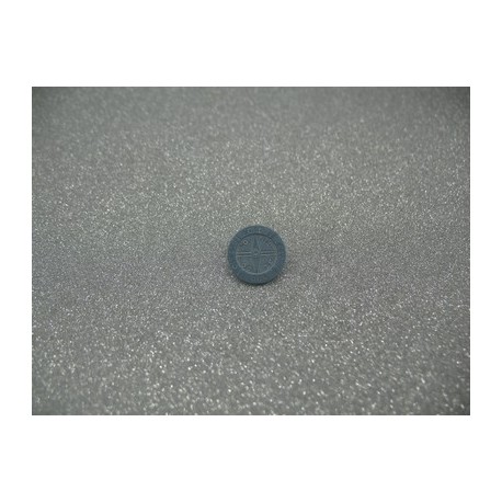 Bouton boussole à pied ciel 12mm