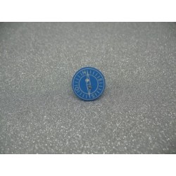 Bouton boussole bleu azur 15mm
