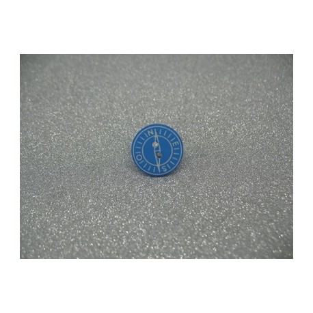 Bouton boussole bleu azur 15mm