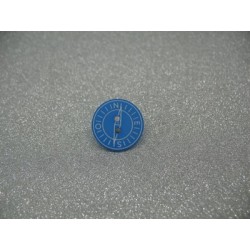 Bouton boussole bleu azur 18mm