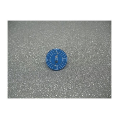 Bouton boussole bleu azur 18mm