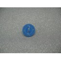 Bouton boussole bleu azur 18mm