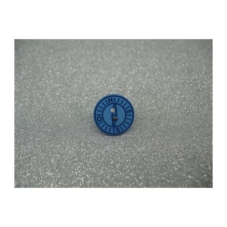 Bouton boussole bleu 15mm
