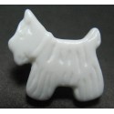 Bouton chien blanc 17mm 