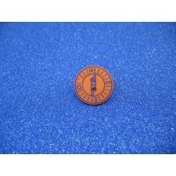 Bouton boussole orange 18mm