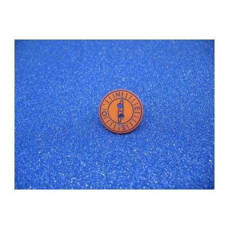 Bouton boussole orange 18mm