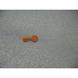Pendentif clef orange vernis émaillé 18mm