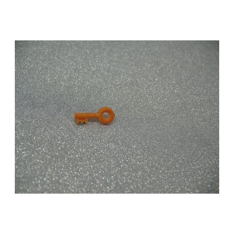 Pendentif clef orange vernis émaillé 18mm