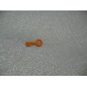 Pendentif clef orange vernis émaillé 18mm