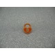 Bouton cadenas coeur orange verni émaillé 15mm