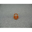 Bouton cadenas coeur orange verni émaillé 15mm