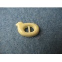 Bouton canard jaune verni émaillé 15mm