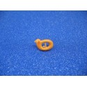 Bouton canard orange verni émaillé 18mm