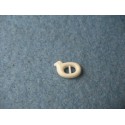 Bouton canard écru verni émaillé 15mm