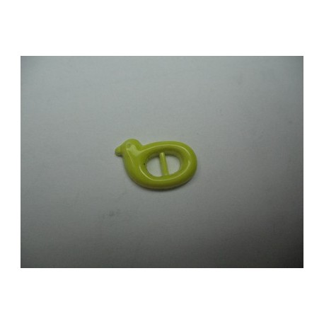 Bouton canard vert anis verni émaillé 15mm