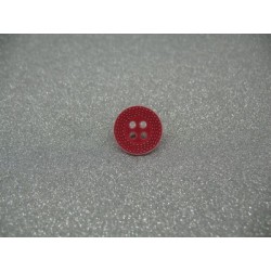 Bouton pointillé délavé rouge 15mm