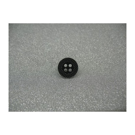 Bouton pointillé délavé anthracite 15mm