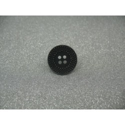 Bouton pointillé délavé anthracite 20mm