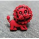 Bouton lion rouge 17mm 