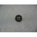 Bouton pointillé délavé ébène 15mm