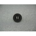 Bouton pointillé délavé ébène 20mm