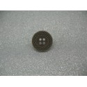 Bouton pointillé délavé marron 20mm