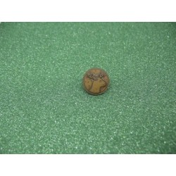Bouton cerf marron 12mm