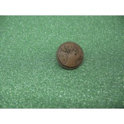 Bouton cerf marron 15mm