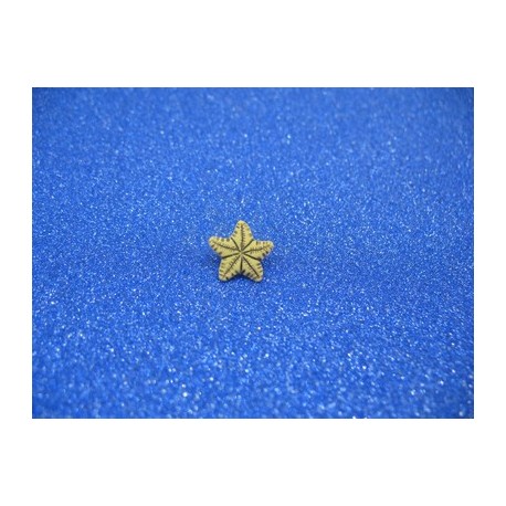 Bouton étoile de mer jaune noir 12mm