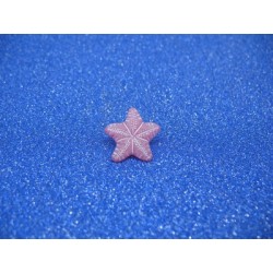 Bouton étoile de mer rose blanc 15mm