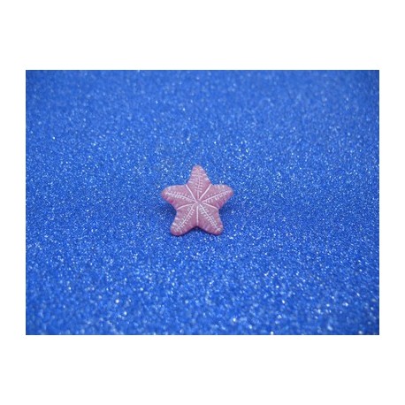 Bouton étoile de mer rose blanc 15mm