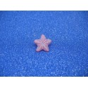 Bouton étoile de mer rose blanc 15mm