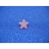 Bouton étoile de mer rose blanc 15mm