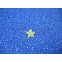 Bouton étoile de mer jaune anis 12mm