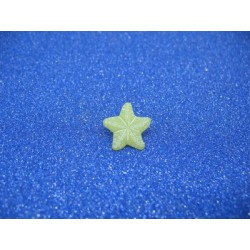 Bouton étoile de mer jaune anis 15mm