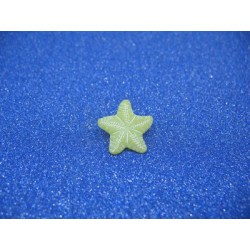 Bouton étoile de mer jaune anis 18mm