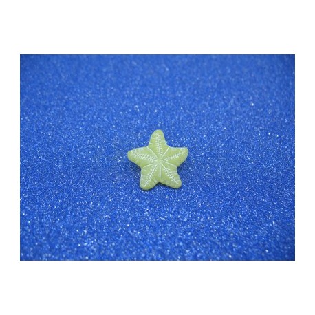 Bouton étoile de mer jaune anis 18mm