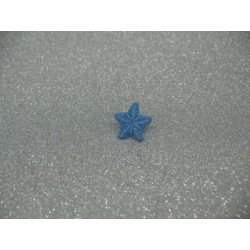 Bouton étoile de mer bleu ciel 12mm