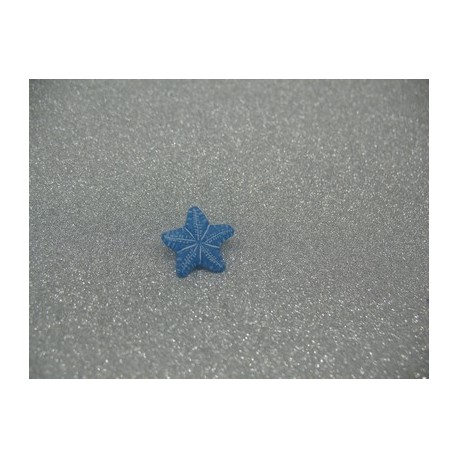 Bouton étoile de mer bleu ciel 15mm