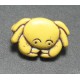 Bouton crabe jaune noir 15mm