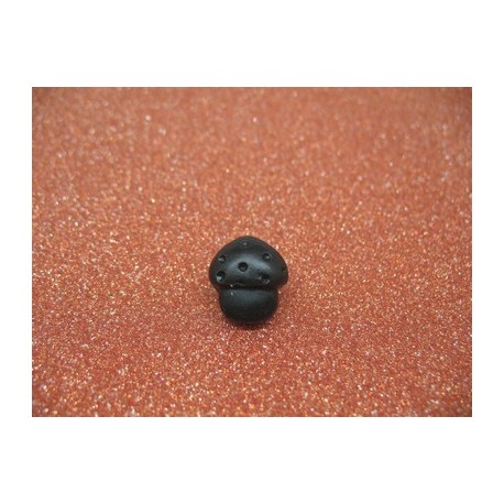 Bouton champignon noir 15mm