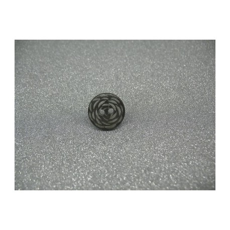 Bouton semi translucide gris fonçé 15mm