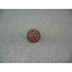 Bouton semi translucide rose 15mm