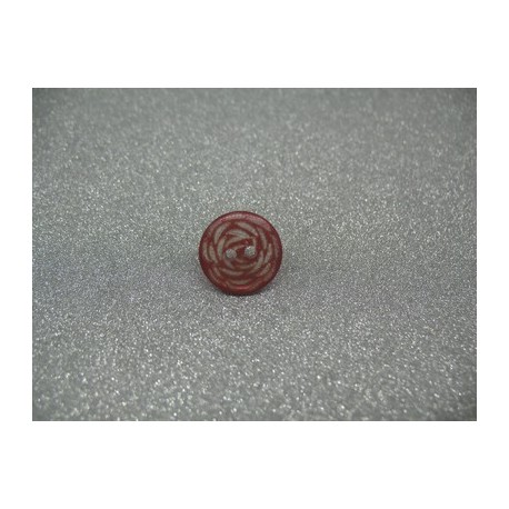 Bouton semi translucide rose 15mm