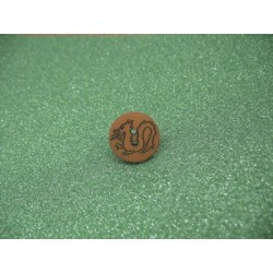 Bouton dragon marron clair 15mm