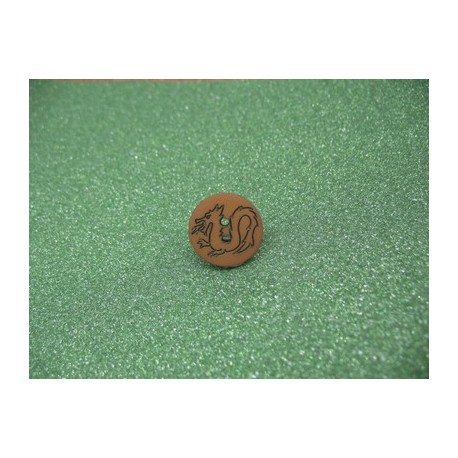 Bouton dragon marron clair 15mm